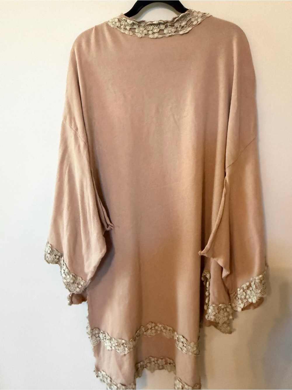 POL Blush Pink Lace-Trim Kimono - Picture 5 of 5